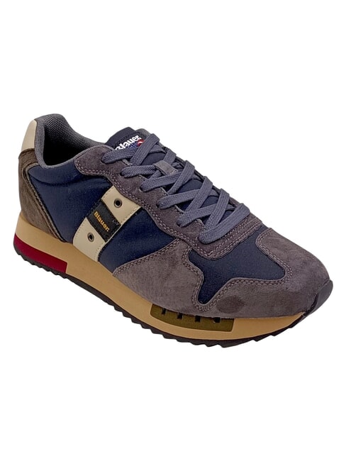 QUEENS Turnschuhe Marineblau/Taupe - Herrenschuhe