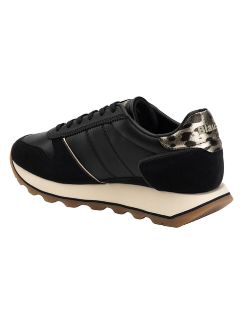 MILLS Damen-Sneaker schwarz/leopard - Damenschuhe