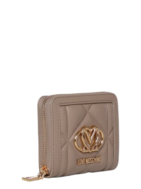 EMBOSSED QUILTED Kompakte Geldb&ouml;rse mit Rei&szlig;verschluss Sand - Brieftaschen Damen