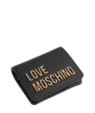 LOVE MOSCHINO BOLD LOVE Kompakte Geldb&ouml;rse mit Rei&szlig;verschluss Schwarz - Brieftaschen Damen - 4
