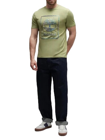 WATER Kurzarm-T-Shirt aus reiner Baumwolle hellgr&uuml;n - Herren-T-Shirts