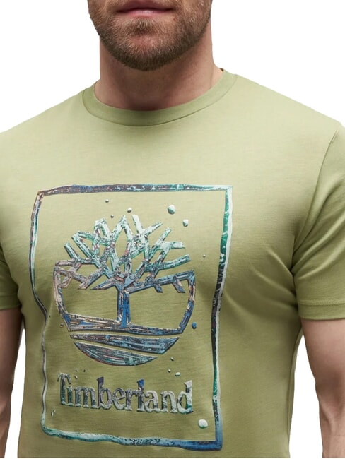WATER Kurzarm-T-Shirt aus reiner Baumwolle hellgr&uuml;n - Herren-T-Shirts