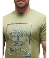 TIMBERLAND WATER Kurzarm-T-Shirt aus reiner Baumwolle hellgr&uuml;n - Herren-T-Shirts - 4