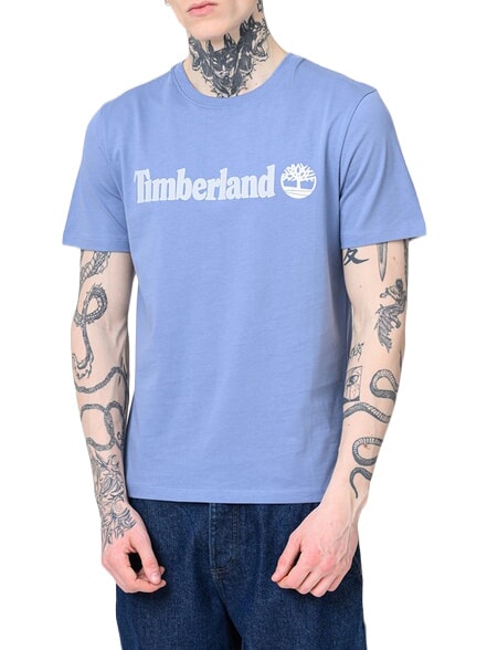 KENNEBEC RIVER LINEAR LOGO Baumwoll t-shirt Mittelblau - Herren-T-Shirts