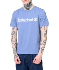 TIMBERLAND KENNEBEC RIVER LINEAR LOGO Baumwoll t-shirt Mittelblau - Herren-T-Shirts - 4