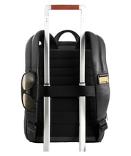 PIQUADRO RUSSEL 14-Zoll-Laptop-Rucksack aus Leder Schwarz - PC-Rucks&auml;cke - 3