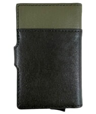 PIQUADRO BLACK SQUARE Kartenhalter aus Leder gr&uuml;n / dunkelbraun - Brieftaschen Herren - 3