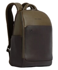 PIQUADRO BLACK SQUARE Lederrucksack f&uuml;r 14-Zoll-Laptop gr&uuml;n / dunkelbraun - PC-Rucks&auml;cke - 2