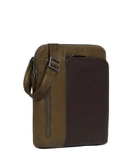 PIQUADRO BLACK SQUARE  Flache Ledertasche gr&uuml;n / dunkelbraun - Umh&auml;ngetaschen Herren - 2