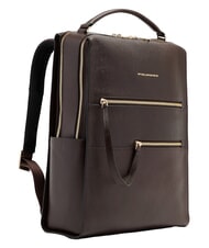PIQUADRO PATRICIA 15,6-Zoll-Laptop-Rucksack aus Leder - Damentaschen