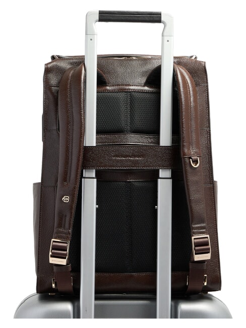 PATRICIA 15,6-Zoll-Laptop-Rucksack aus Leder BRAUN - Damentaschen