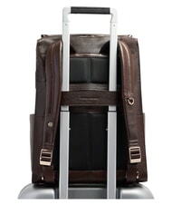 PIQUADRO PATRICIA 15,6-Zoll-Laptop-Rucksack aus Leder BRAUN - Damentaschen - 3