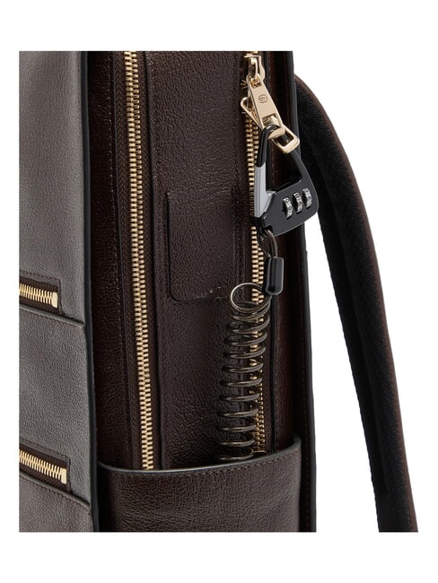 PATRICIA 15,6-Zoll-Laptop-Rucksack aus Leder BRAUN - Damentaschen