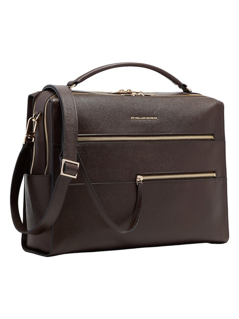 PATRICIA 14-Zoll-Laptoptasche aus Leder BRAUN - Arbeitstaschen
