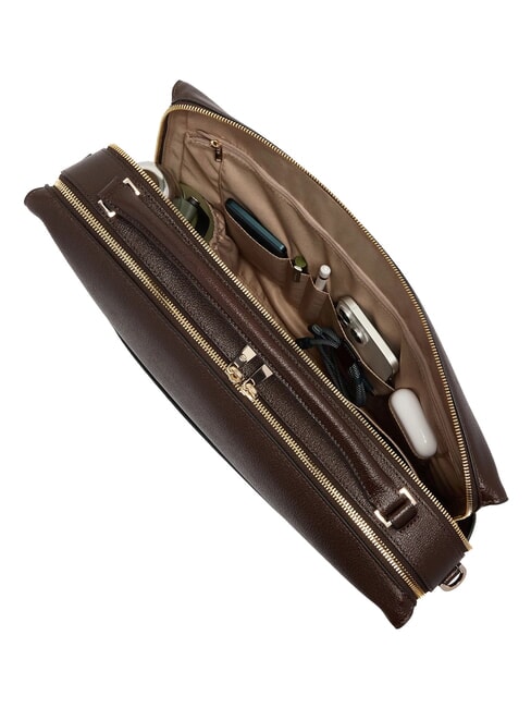 PATRICIA 14-Zoll-Laptoptasche aus Leder BRAUN - Arbeitstaschen