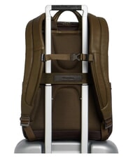 PIQUADRO BLACK SQUARE  14" Laptop-Rucksack aus Leder gr&uuml;n / dunkelbraun - PC-Rucks&auml;cke - 3