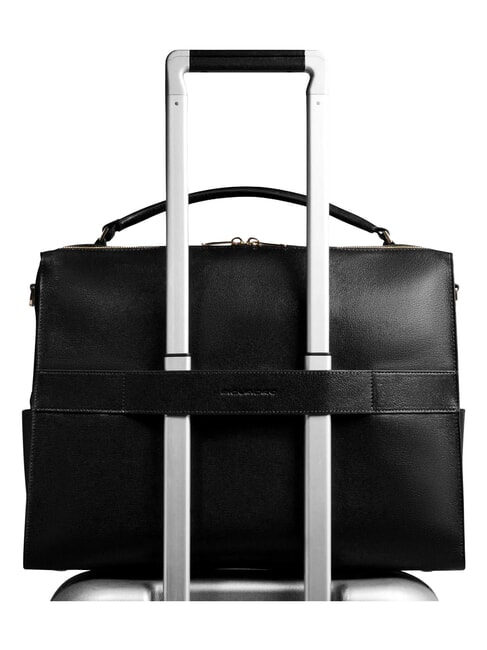 PATRICIA 14-Zoll-Laptoptasche aus Leder Schwarz - Arbeitstaschen