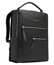 PIQUADRO PATRICIA 15,6-Zoll-Laptop-Rucksack aus Leder Schwarz - Damentaschen - 2