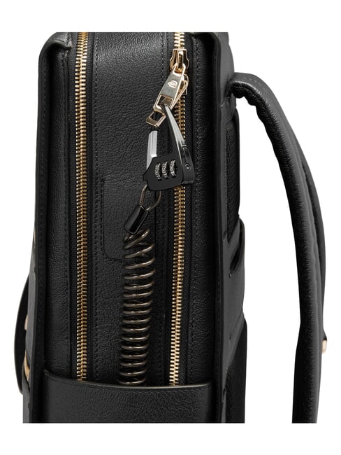 PATRICIA 15,6-Zoll-Laptop-Rucksack aus Leder Schwarz - Damentaschen