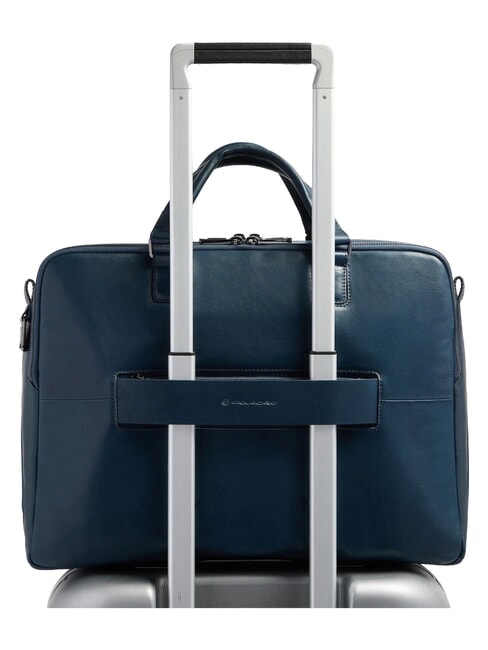 W143 15,6"-Laptoptasche aus Leder Blau - Arbeitstaschen