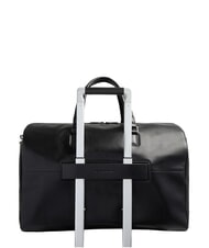PIQUADRO W143 Reisetasche aus Leder Schwarz - Reisetaschen - 3