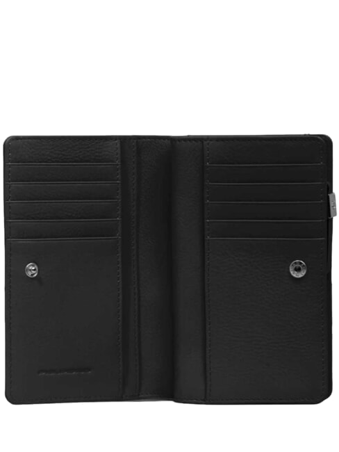 LYRA Ledergeldb&ouml;rse Schwarz - Brieftaschen Damen