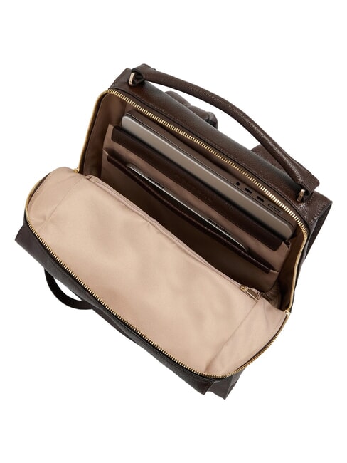 W140 Damen-Lederrucksack f&uuml;r 14-Zoll-Laptop BRAUN - PC-Rucks&auml;cke