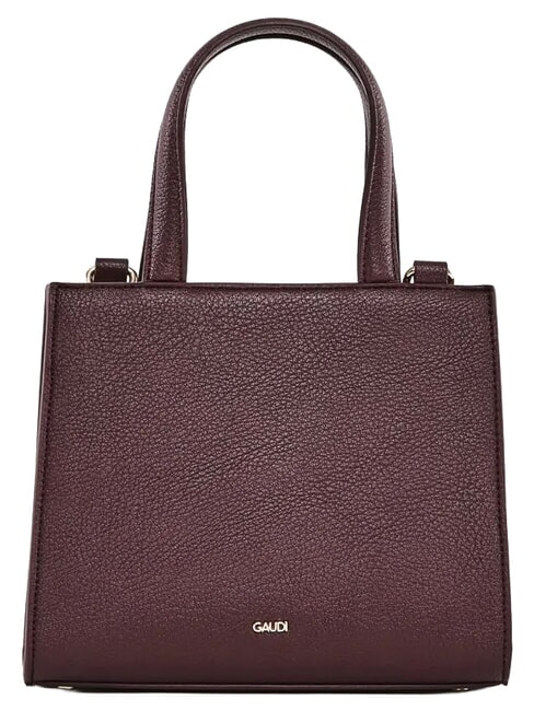 EMILY FLOCK Mini-Einkaufstasche mit Logo und Schultergurt Burgund - Damentaschen