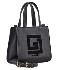 GAUD&Igrave; EMILY FLOCK Mini-Einkaufstasche mit Logo und Schultergurt SCHWARZ - Damentaschen - 2