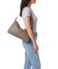 FURLA DEBBY Schultertasche, Leder schlammiges Grau - Damentaschen - 2