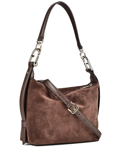 TONIE Schultertasche mit Schultergurt Schokoladent&ouml;ne - Damentaschen