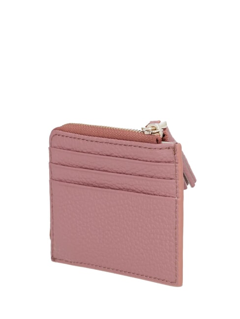 TASSEL Kartenetui mit Rei&szlig;verschluss aus geh&auml;mmertem Leder Winterrose - Brieftaschen Damen