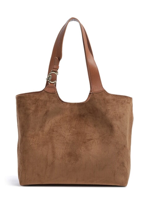 C-EASY CORDURO Leder-Schultertasche Cognac - Damentaschen