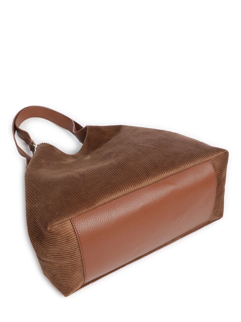 C-EASY CORDURO Leder-Schultertasche Cognac - Damentaschen