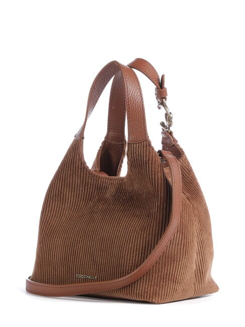 C-EASY CORDURO Schultertasche mit Schultergurt Cognac - Damentaschen