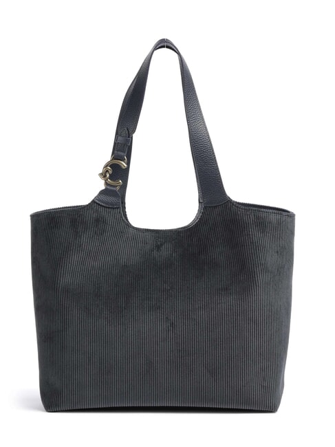C-EASY CORDURO Leder-Schultertasche Mitternachtsblau - Damentaschen