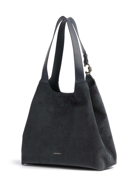 C-EASY CORDURO Leder-Schultertasche Mitternachtsblau - Damentaschen