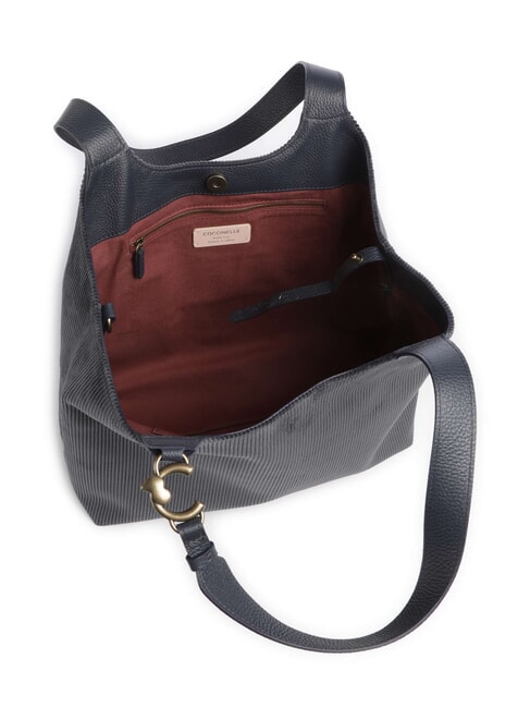 C-EASY CORDURO Leder-Schultertasche Mitternachtsblau - Damentaschen