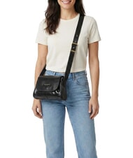 THE BRIDGE FLORA Mini-Schultertasche aus Leder Schwarzes Gold - Damentaschen - 2