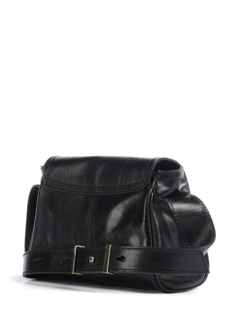 FLORA Mini-Schultertasche aus Leder Schwarzes Gold - Damentaschen