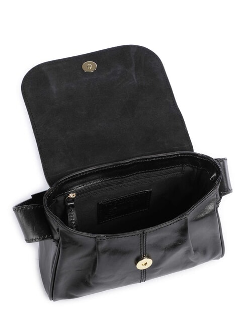 FLORA Mini-Schultertasche aus Leder Schwarzes Gold - Damentaschen