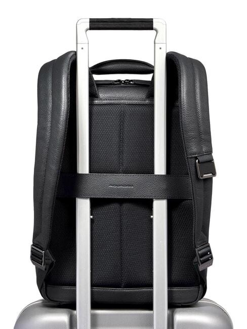 MODUS SPECIALE 14-Zoll-Laptop-Rucksack aus Leder Schwarz - PC-Rucks&auml;cke