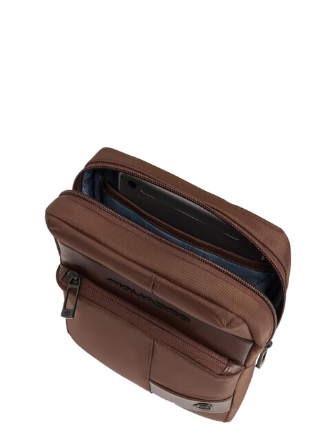 WOLLEM iPad Mini-Tasche aus Stoff und Leder BRAUN - Umh&auml;ngetaschen Herren