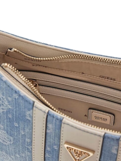 NOELLE 2 Verstellbare Schultertasche Denim-Logo - Damentaschen