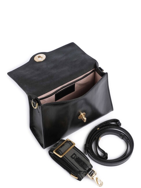 IRENE Schultertasche aus Leder Schwarzes Gold - Damentaschen