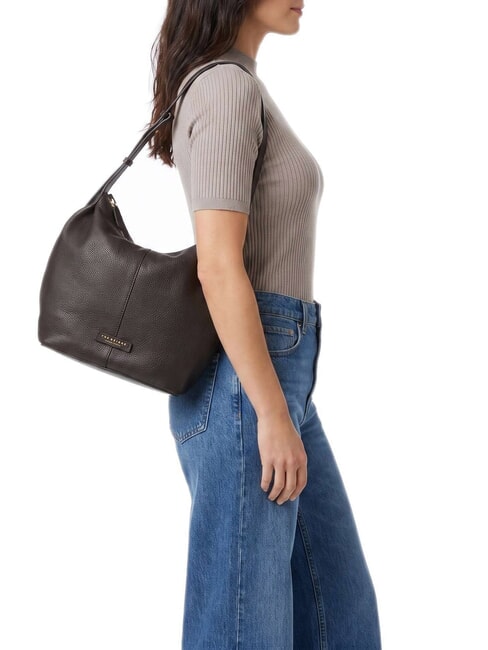 MARISA Schultertasche, Leder Mokka mit Gold - Damentaschen