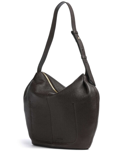 MARISA Schultertasche, Leder Mokka mit Gold - Damentaschen