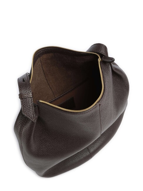 MARISA Schultertasche, Leder Mokka mit Gold - Damentaschen