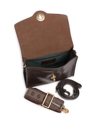 THE BRIDGE IRENE Schultertasche aus Leder Mokka mit Gold - Damentaschen - 4