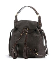 THE BRIDGE MARTINA Rucksack aus geh&auml;mmertem Leder Mokka mit Gold - Damentaschen - 2